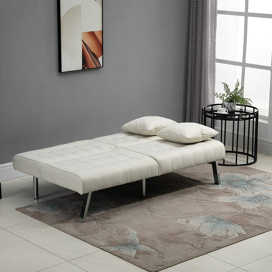 2 Seater Sofa : White & Grey Sofa Set