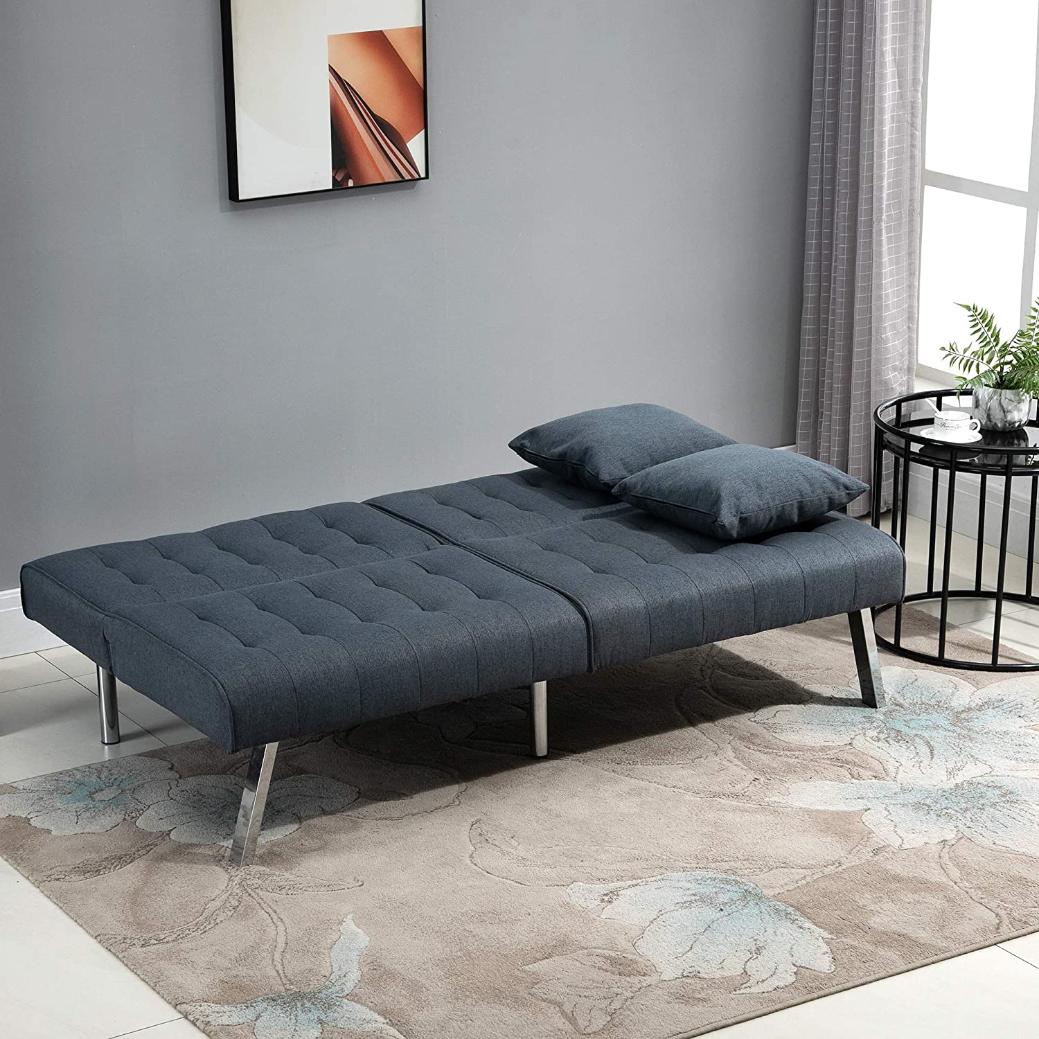 2 Seater Sofa : White & Grey Sofa Set