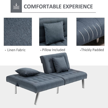 2 Seater Sofa : White & Grey Sofa Set