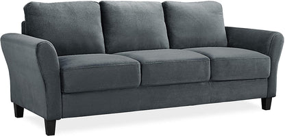 3 Seater Sofa : Dark Grey Fabric Sofa Set
