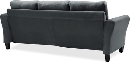 3 Seater Sofa : Dark Grey Fabric Sofa Set