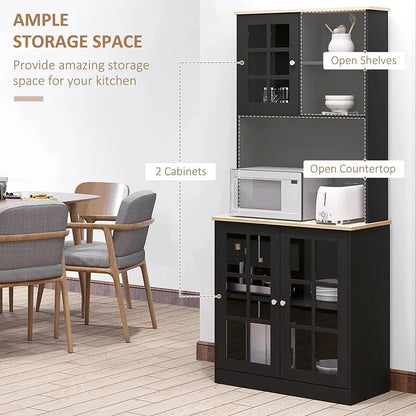 Hutch Cabinets: 31.5'' Wide Kitchen Cabinet And Microwave Stands
