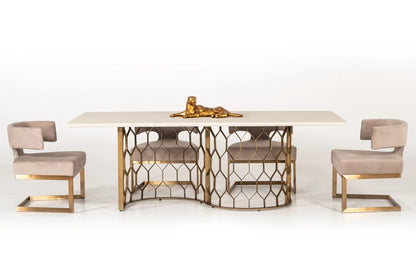 Dining Table: Kaser Marble Dining Table