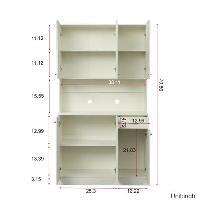 Hutch Cabinets: 39'' Wide Solid Wood Dining Hutch And Microwave Stands