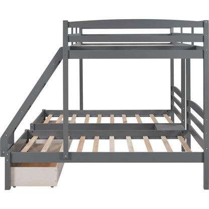 Bunk Bed: 3 Drawer Triple Quad Bunk Bed