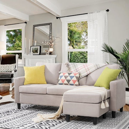 3 Seater Sofa : L-Shaped Convertible Sofa Set