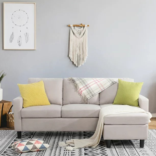 3 Seater Sofa : L-Shaped Convertible Sofa Set