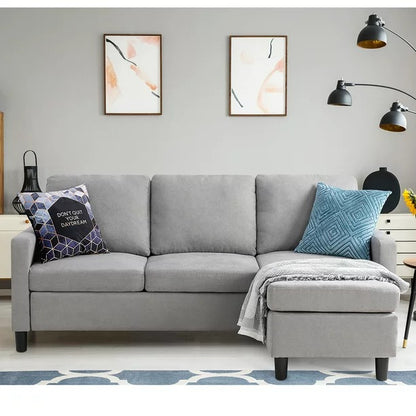 3 Seater Sofa : L-Shaped Convertible Sofa Set