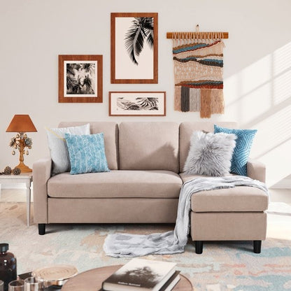 3 Seater Sofa : L-Shaped Convertible Sofa Set