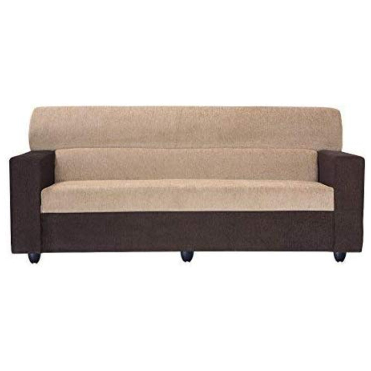 3 Seater Sofa:- Prince Fabric Sofa Set (Brown)