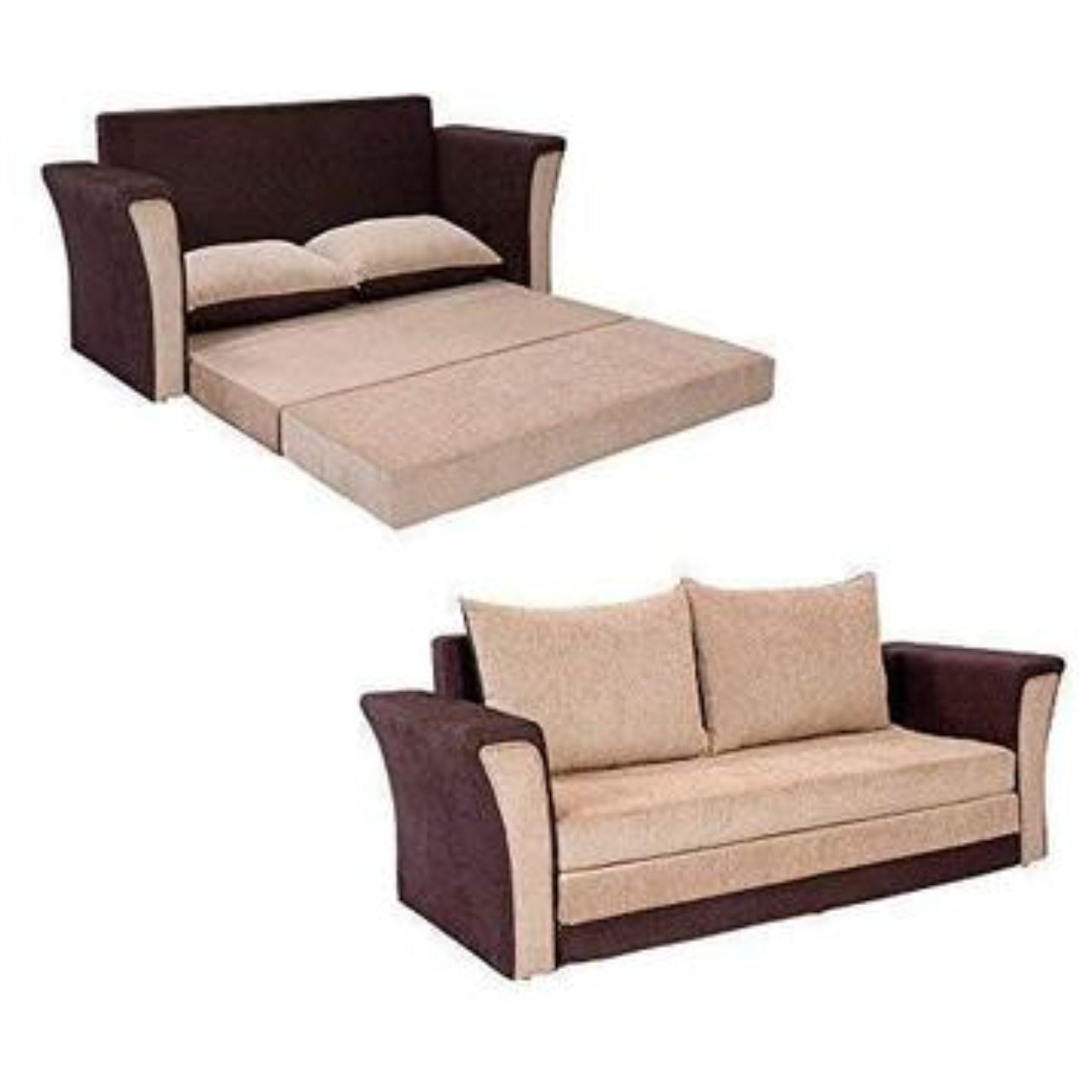 3 Seater Sofa:- Prince Fabric Sofa Set (Brown)