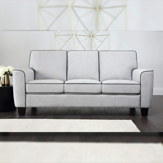 3 Seater Sofa Set- Shreya Plush Fabric Sofa Set 