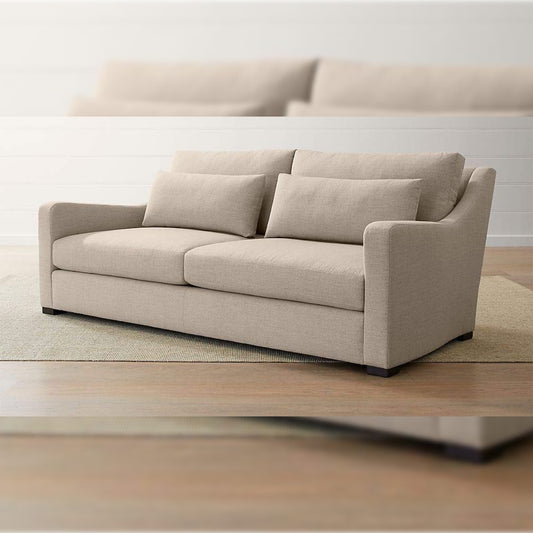 3 Seater Sofa:- Ultra II Slope Arm Sofa Set (Beige)