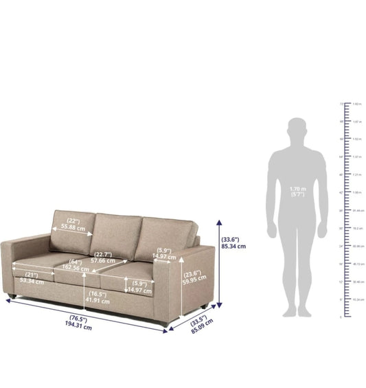 3 Seater Sofa Set Cologne Hardwood, Fabric Sofa Set Office Sofa