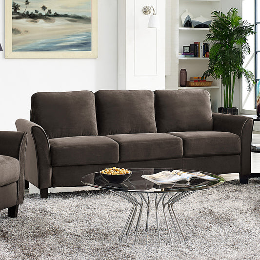 3 Seater Sofa : Dark Grey Fabric Sofa Set