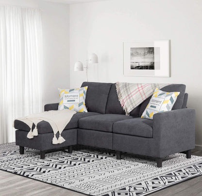 3 Seater Sofa : L-Shaped Convertible Sofa Set