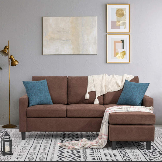 3 Seater Sofa : L-Shaped Convertible Sofa Set