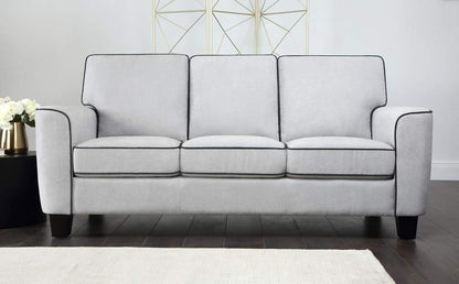 3 Seater Sofa Set Shreya Plush Fabric Sofa Set (Grey )