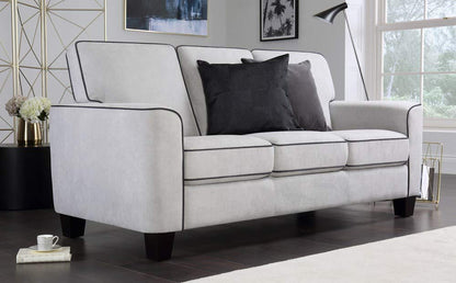 3 Seater Sofa Set Shreya Plush Fabric Sofa Set (Grey )