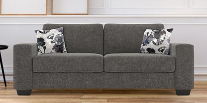 3 Seater Sofa Set Sydney Hardwood, Fabric Sofa Set (Dark Grey)