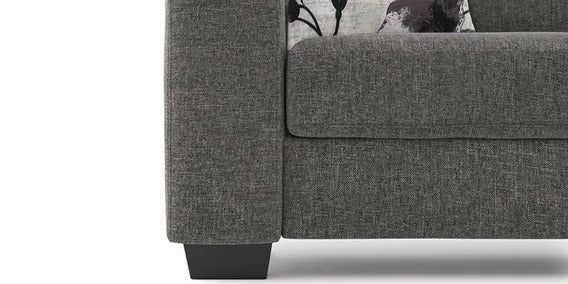 3 Seater Sofa Set Sydney Hardwood, Fabric Sofa Set (Dark Grey)