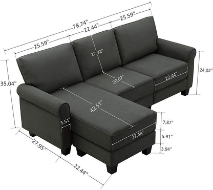 L Shape Sofa Set: Sofa Couch for Small Apartment L Shape Sofa Set