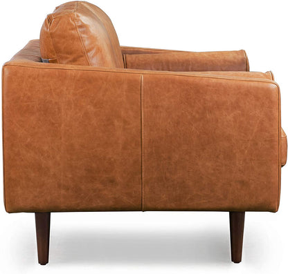 2 Seater Sofa : Tanned Leatherette 2 Seater Sofa Set