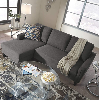 3 Seater Sofa : Upholstered Office Sofa Chaise Sleeper (Grey)