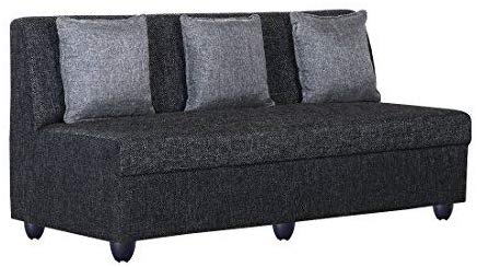 5 Seater Sofa Set: - Delta Fabric Sofa Set (Dark Grey)