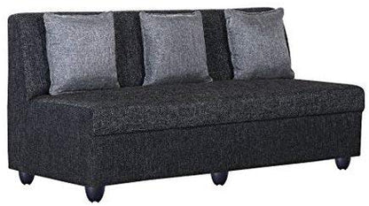 5 Seater Sofa Set: - Delta Fabric Sofa Set (Dark Grey)