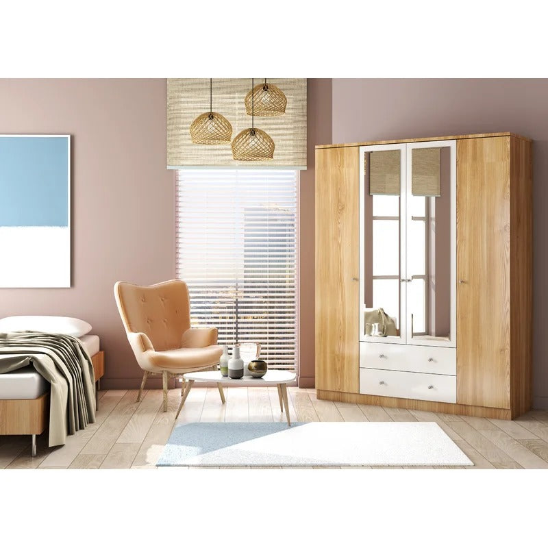 4 Door Wardrobe: 4 Door Manufactured Wood Wardrobe