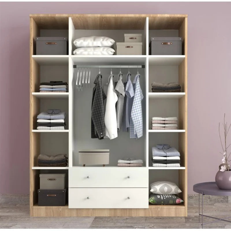 4 Door Wardrobe: 4 Door Manufactured Wood Wardrobe