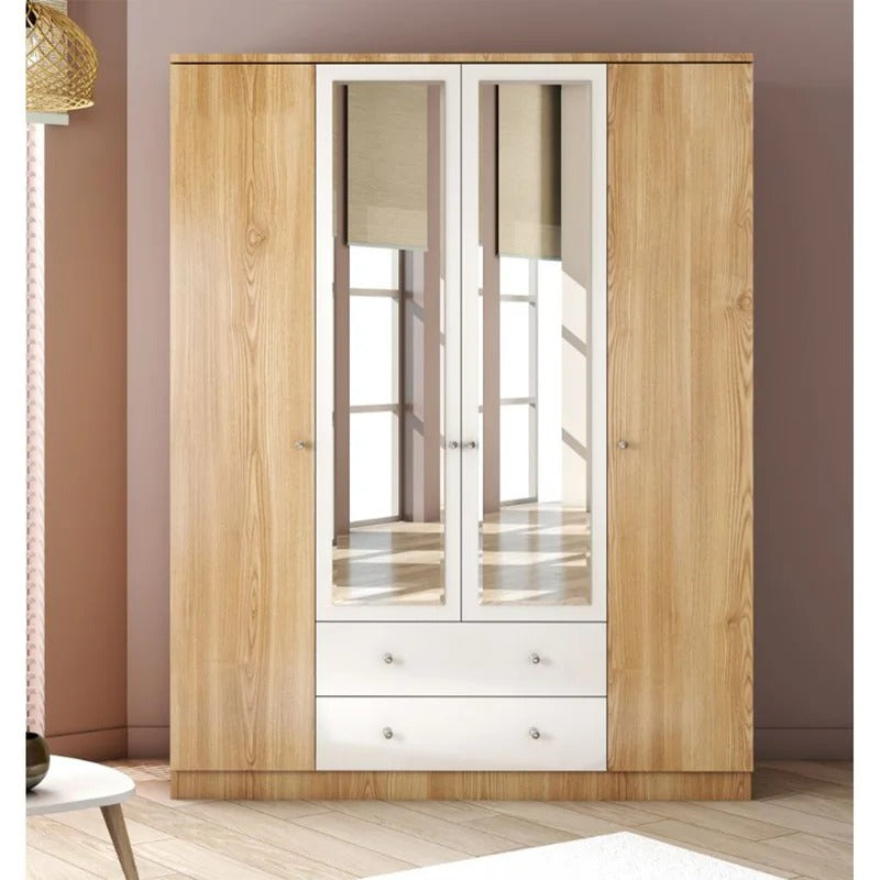 4 Door Wardrobe: 4 Door Manufactured Wood Wardrobe