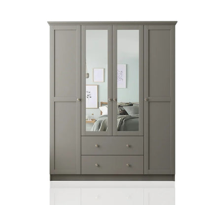 4 Door Wardrobes: 4 Door Manufactured Wood Wardrobe