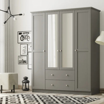 4 Door Wardrobes: 4 Door Manufactured Wood Wardrobe