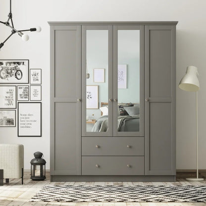 4 Door Wardrobes: 4 Door Manufactured Wood Wardrobe