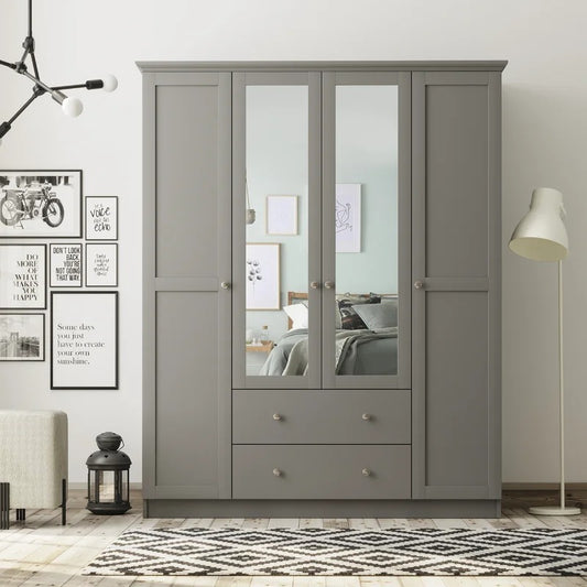 4 Door Wardrobes: 4 Door Manufactured Wood Wardrobe