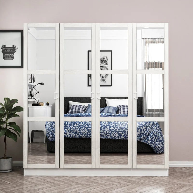 4 Door Wardrobe: 4 Door Manufactured Wood Wardrobe