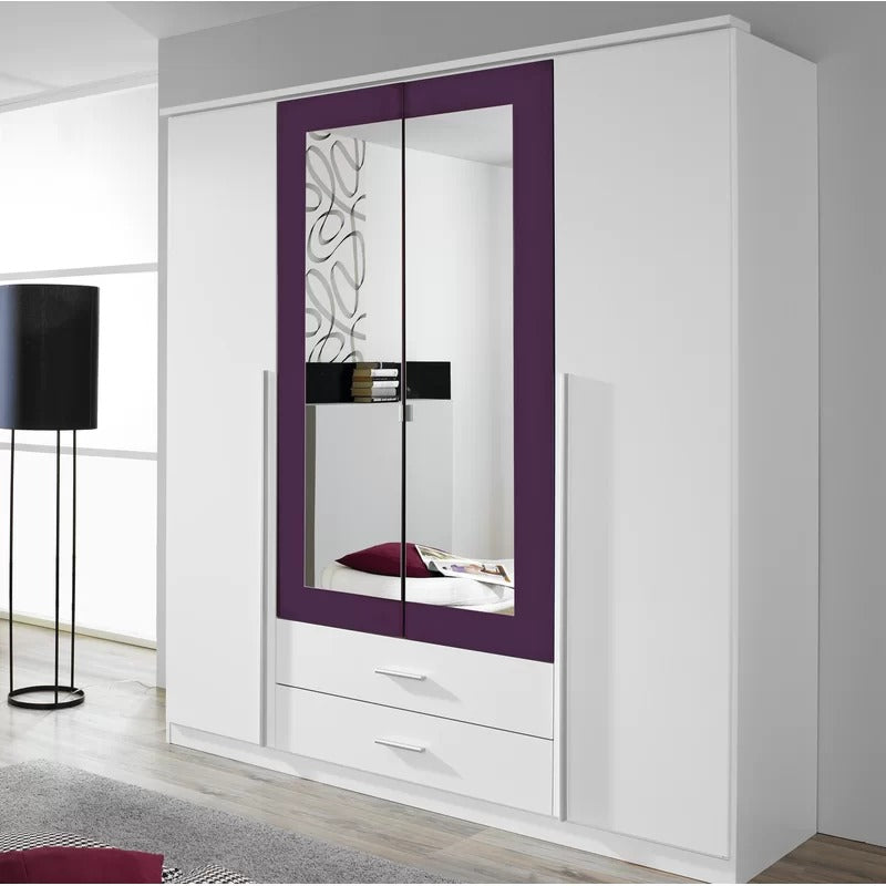 4 Door Wardrobe: 4 Door Manufactured Wood Wardrobe