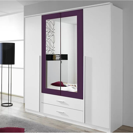 4 Door Wardrobe: 4 Door Manufactured Wood Wardrobe