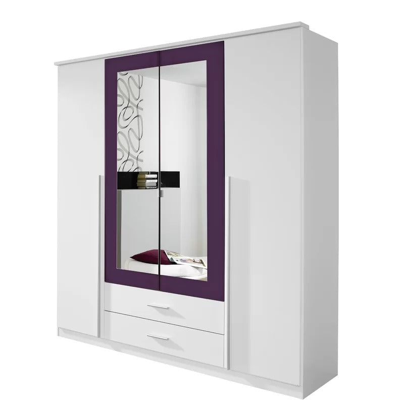 4 Door Wardrobe: 4 Door Manufactured Wood Wardrobe