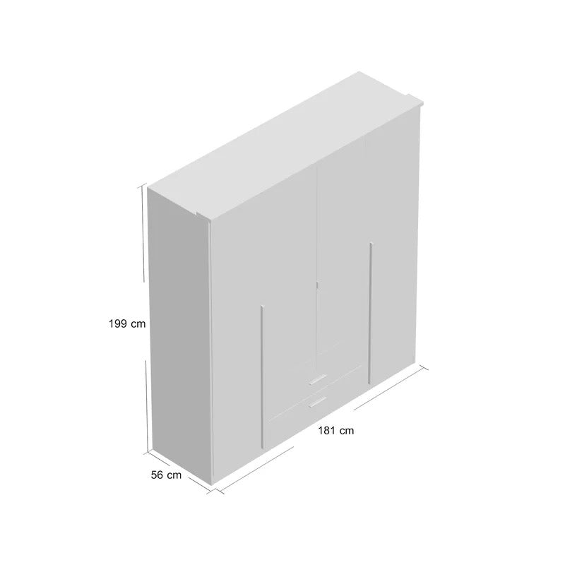 4 Door Wardrobe: 4 Door Manufactured Wood Wardrobe