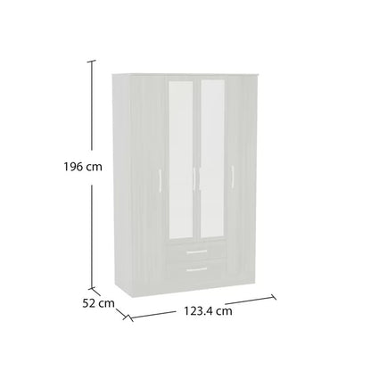 4 Door Wardrobes: 4 Door Manufactured Wood Wardrobe