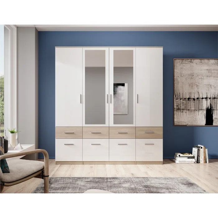 4 Door Wardrobes: 4 Door Manufactured Wood Wardrobe