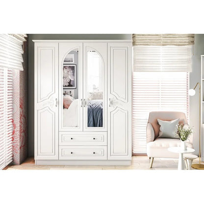 4 Door Wardrobes: Wooden 4 Door Solid  Wardrobe
