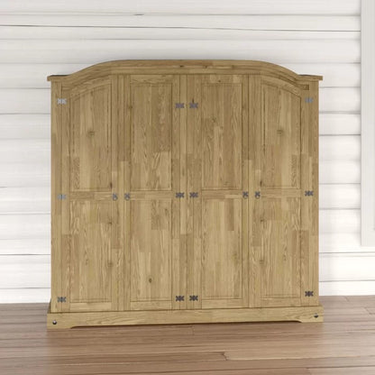 4 Door Wardrobes: 4 Door Solid + Manufactured Wood Wardrobe