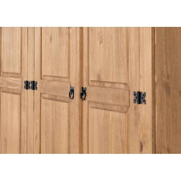 4 Door Wardrobes: 4 Door Solid + Manufactured Wood Wardrobe