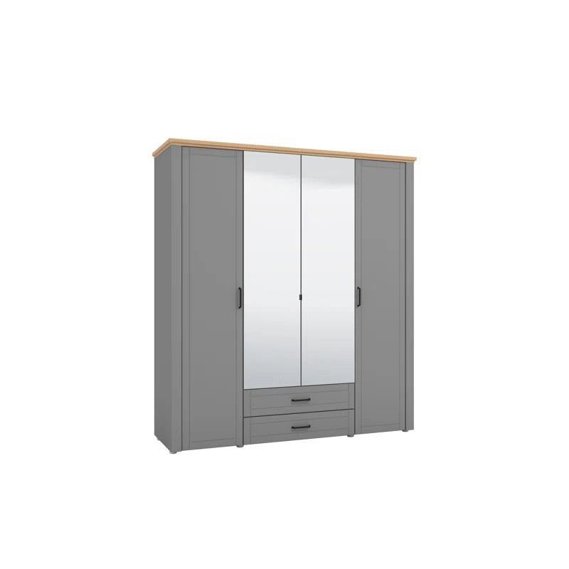 4 Door Wardrobe: Modern 4 Door Wooden Wardrobe