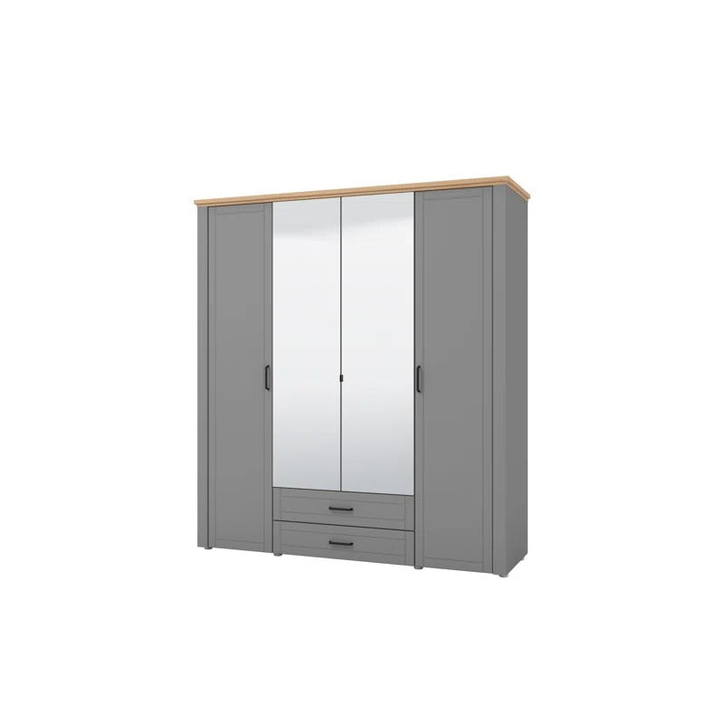 4 Door Wardrobe: Modern 4 Door Wooden Wardrobe