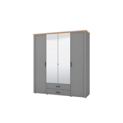 4 Door Wardrobe: Modern 4 Door Wooden Wardrobe